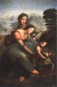 Leonardo Da Vinci virgin and child with st.anne oil painting